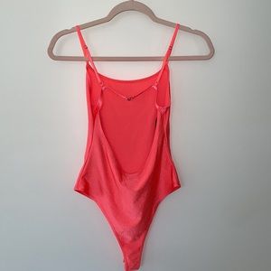 Forever 21 Neon Orange Bodysuit Small